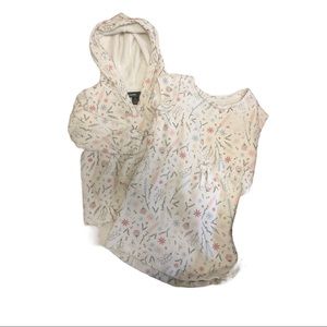 Roots Matching Hoodie and Pullover Dress in Floral pattern - Cottagecore